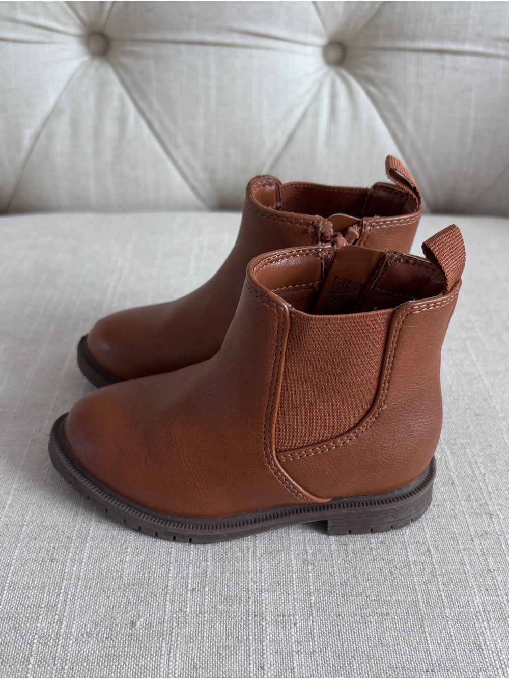 Cat & Jack Toddler Brown Chelsea Boot - Slip-On Pull Tab